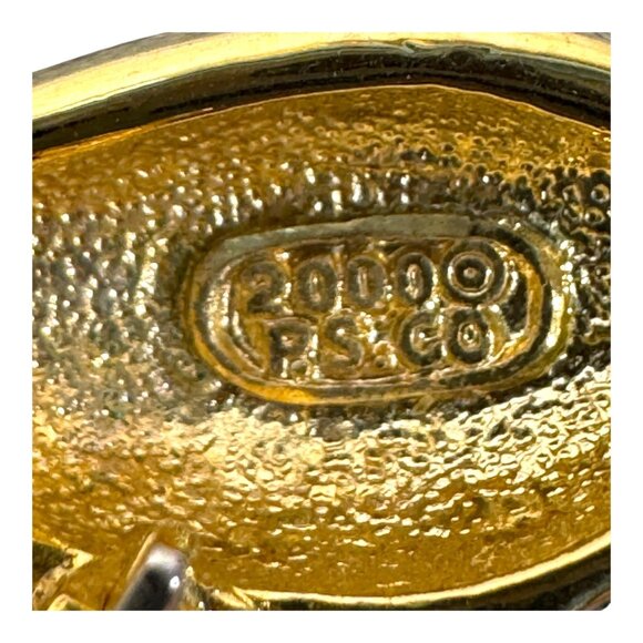 Vintage Coastal Pelican Beach Nautical Gold Tone Crystal Brooch Pin P.S. Co 2000 - Picture 3 of 5